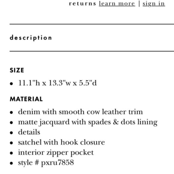 Kate spade ♠️ ridgefield street denim katarina - Picture 7 of 7